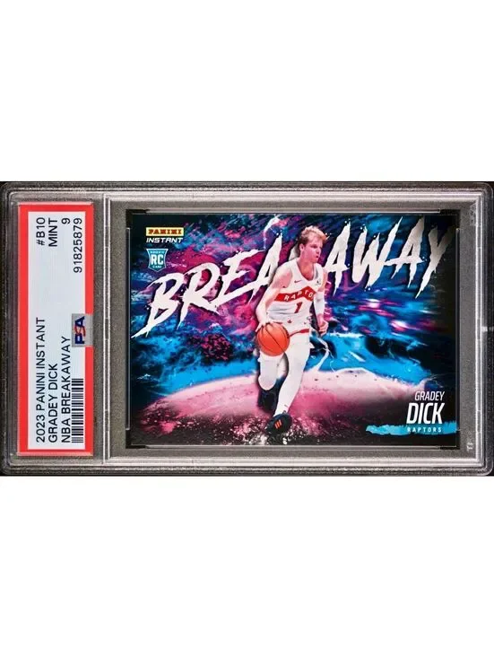 Gradey Dick 2023-24 Panini NBA Breakaway #10 Rookie Card 1 of 4085 PSA 9 Mint