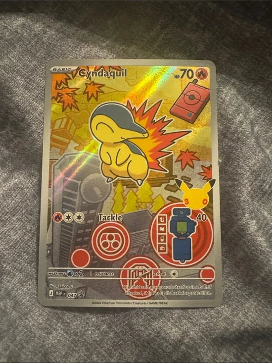 Cyndaquil Holo Pokémon Card