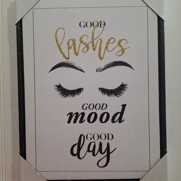 wall pictured art GOOD LASHES -GOOD MOOD-GOOD DAY