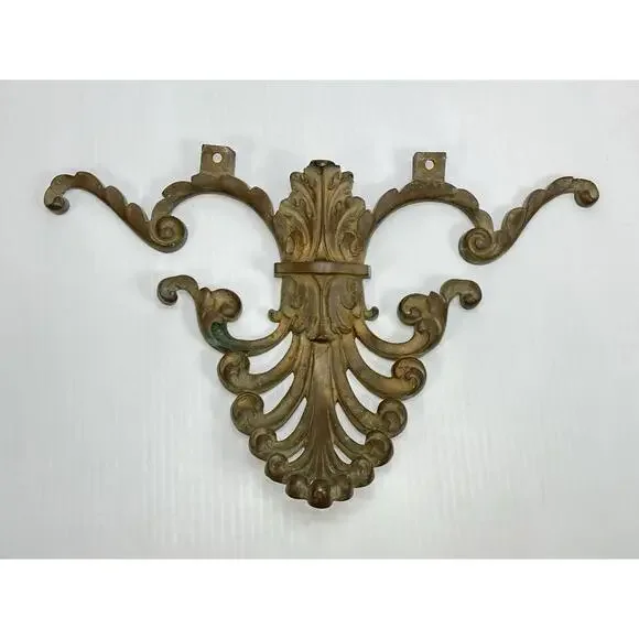Vintage Sold‎ Copper Ornate Rococo Baroque Wall Relief Decorative Wall Plaque
