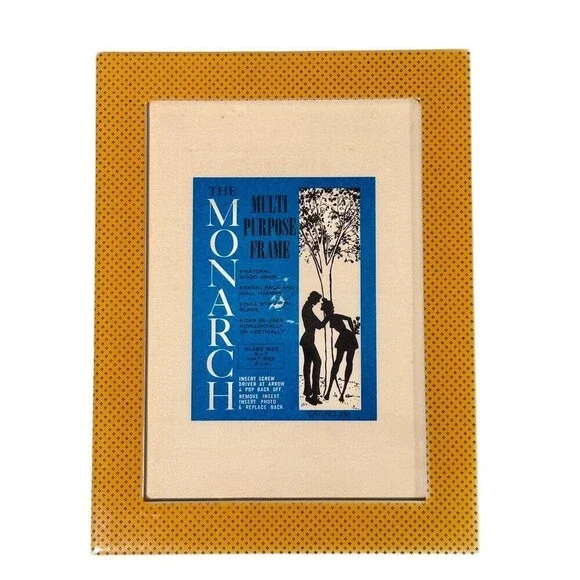 Vintage The Monarch Picture Frame 5x7 w/ 3x4 Mat Glass Front Easel Back Wall