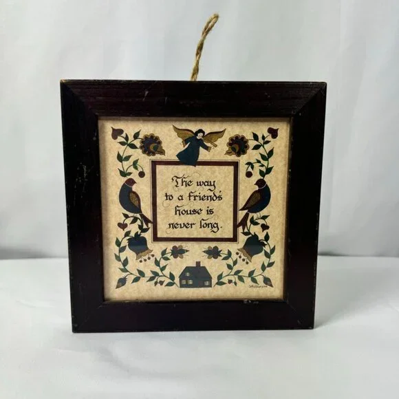 The Country Scribe PA German Fraktur Cathy Collier Framed Print‎ Folk Art 7.5
