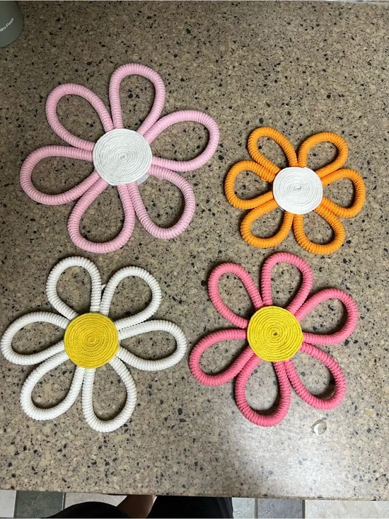 Flower Wall Decor- Set of 4