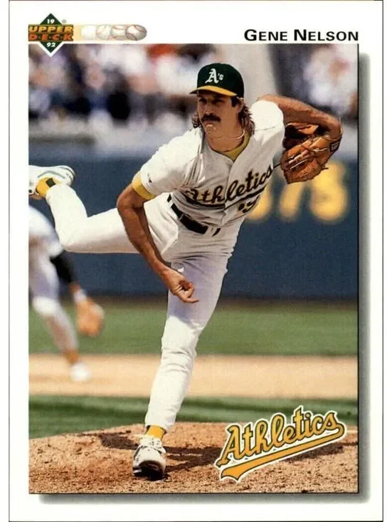 Gene Nelson 1992 Upper Deck MLB #508 Baseball Card Oakland Athletics