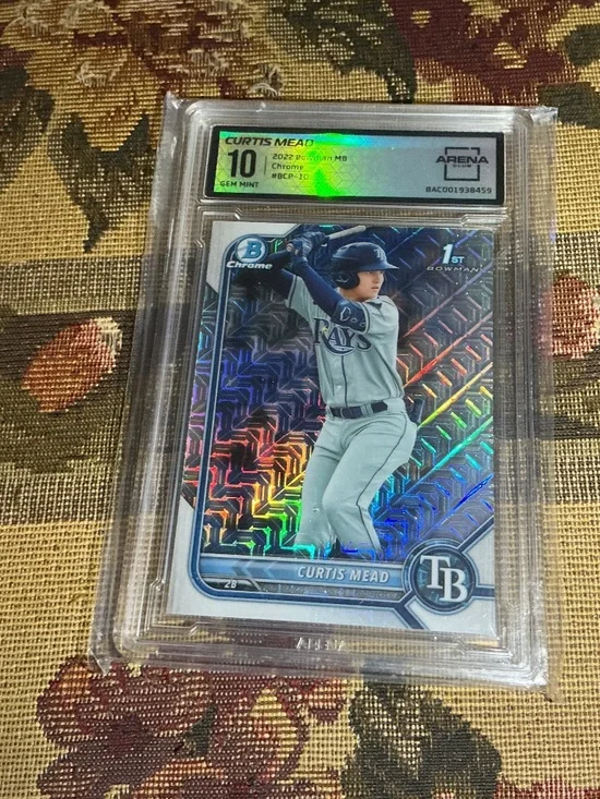 2022 Bowman Curtis Mead  mega box #BCP-10 graded rookie card Arena 10