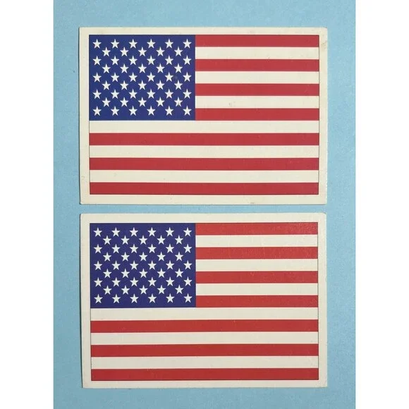 (2) American Flag Cards,  1991 Score Card #737 U.S.A