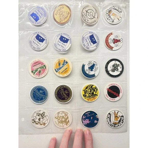 Vintage 90s Pog Milk Caps Lot of 20+Assorted Collectible Game 94 Hawai'i  POGs