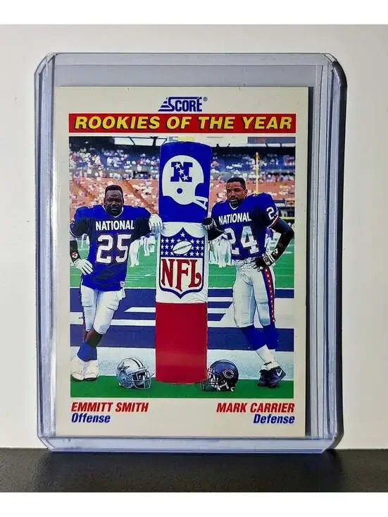Emmitt Smith / Mark Carrier 1991 Score NFL #675 Card Dallas Cowboys / Bears