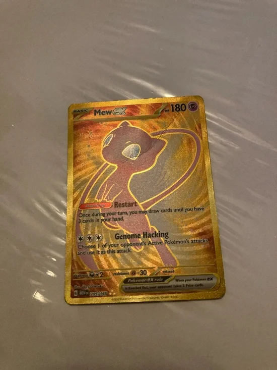 (BENT)Mew EX Gold Holo Trading Card - Gold