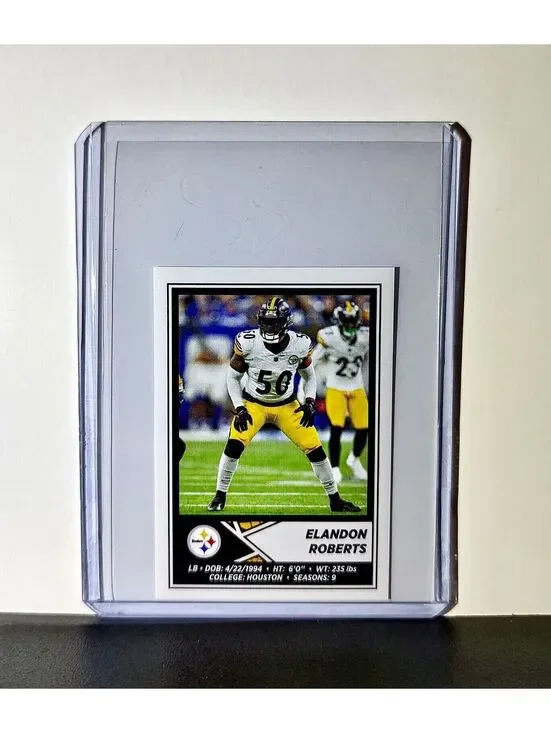 Elandon Roberts 2024 Panini NFL Sticker #163 Pittsburgh Steelers