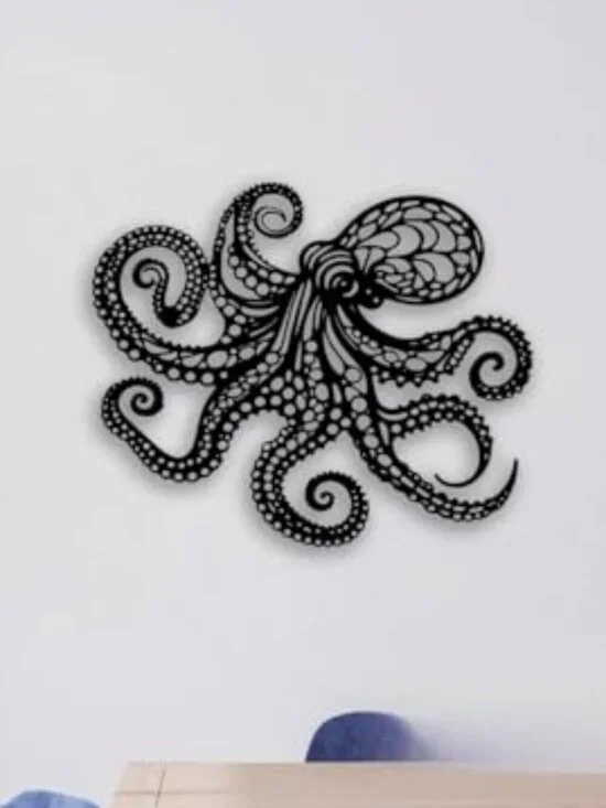 BRAND NEW Octopus Metal Wall Decor - Gothic Nautical Room