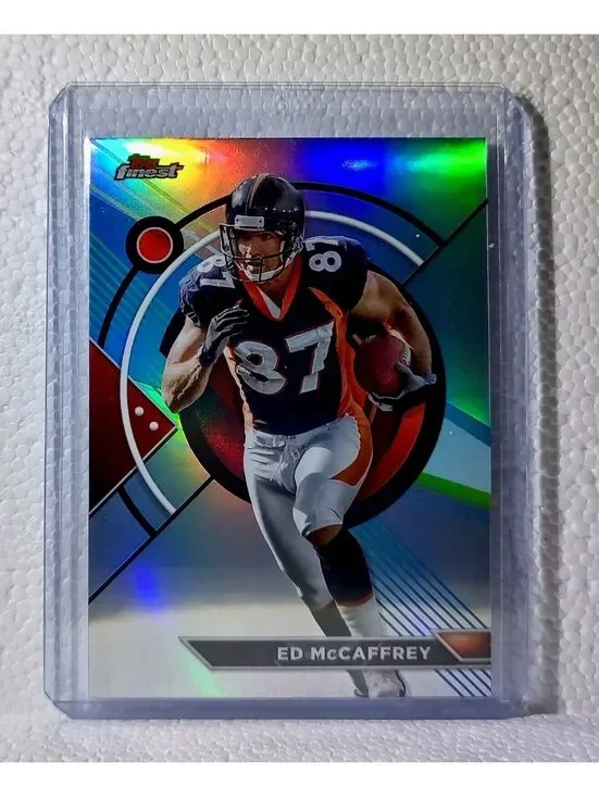 Ed McCaffrey 2023 Topps Finest Refractor NFL #181 Football Card Denver Broncos