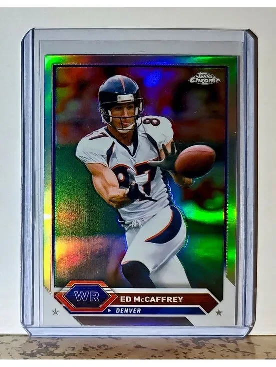 Ed McCaffrey 2023 Topps Chrome Refractor NFL #42 Football Card Denver Broncos