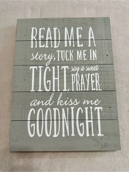Hobby Lobby Baby Kid's Gray Wood Wall Decor, Read Me A Story