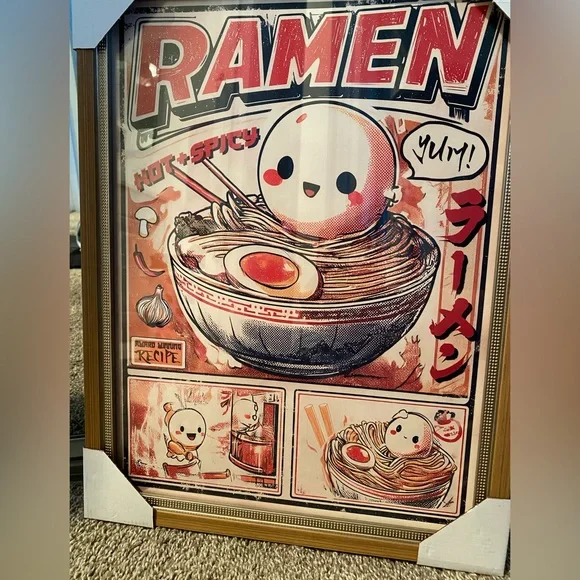 RAMEN Art Framed Art Print - RARE/HARD TO FIND