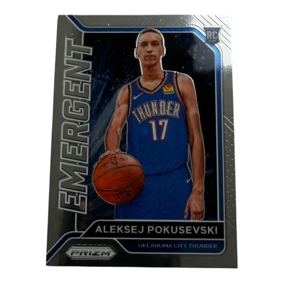 2020-21 Panini Prizm Aleksej Pokusevski Emergent Silver Prizm Rookie Card RC #12