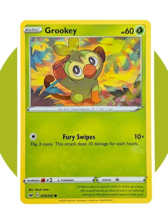 Sword & Shield Pokemon Card (CX01): Grookey 010/202