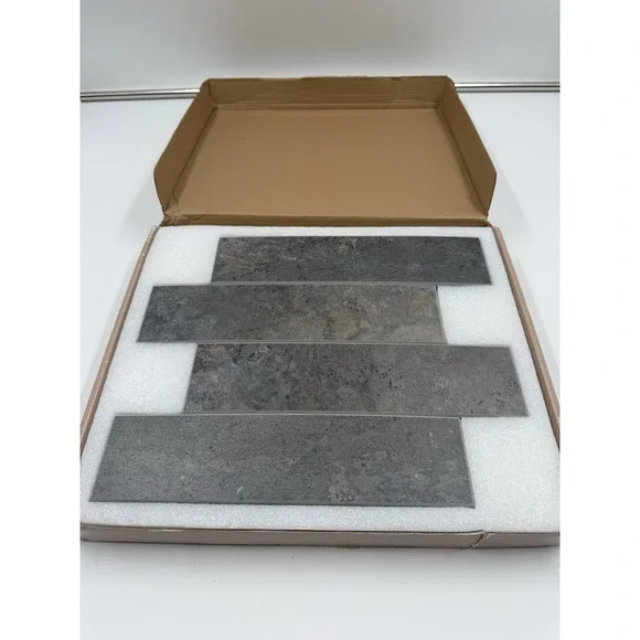 Colamo 10pcs Ligh Gray Peel And Stick Backsplash For Kitchen Self Adhesive‎ Faux