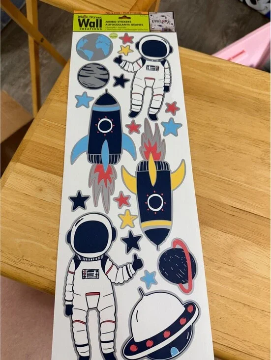 Main Street Wall Creations Peel & Stick Jumbo Stickers Explore Space Theme