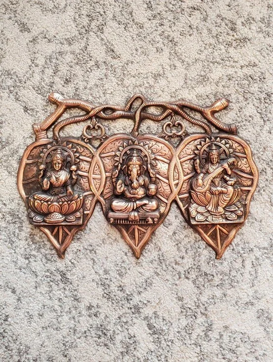 Lakshmi, Ganesha & Saraswati Aall Hanging Decor