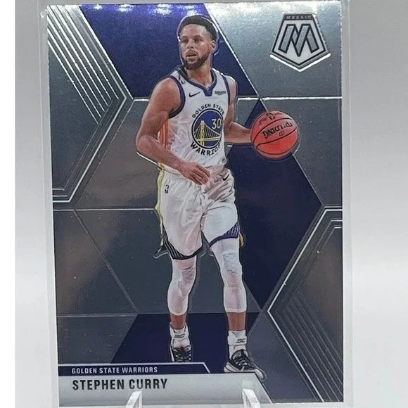 Stephen Curry Silver Prizm 2019 Panini Mosaic 70 NBA Golden State Warriors