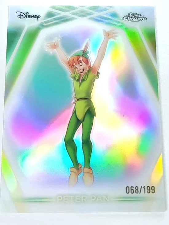 Peter Pan Topps 2026 Disney Neon Holo Chrome Refractor Limited 068/199 CNE