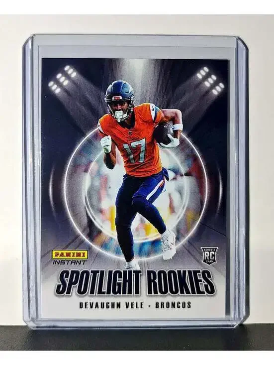 Devaughn Vele Rookie 2024 Panini Spotlight Rookies NFL #22 Card Broncos 1 of 142