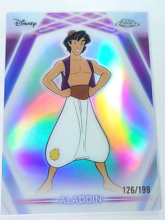 Aladdin Topps 2026 Disney Neon Holo Chrome Refractor Limited 126/199 CNE