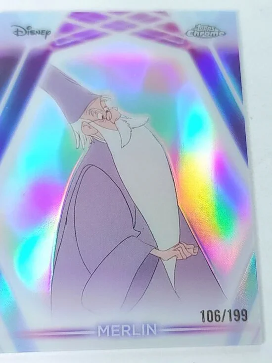 Merlin Topps 2026 Disney Neon Holo Chrome Refractor Limited 106/199 CNE