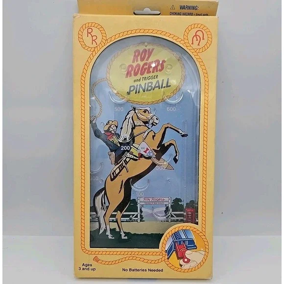 Roy Rogers & Trigger Old Fashion Pinball Tin‎ Graphics MIB Ages 3+