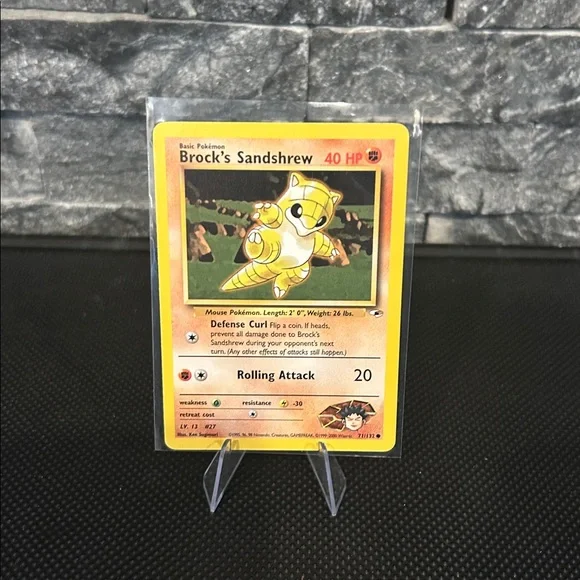 Pokemon Brock’s Sandshrew 71/132 Vintage from Gym‎ Heroes Unlimited (2000) M/NM