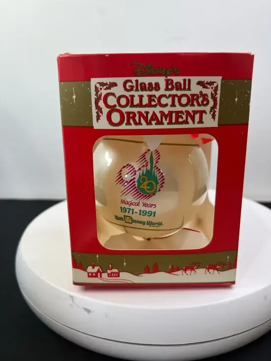 WALT DISNEY WORLD MAGICAL YEARS 1971-1991 BALL ORNAMENT IN BOX