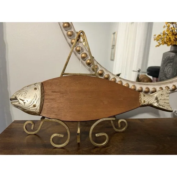 Vintage‎ Paul Marshall MCM Fish Wall Decor Wood Metal Japan Nautical Art MCM