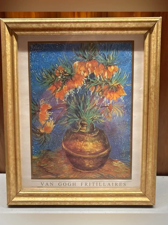 Crown Imperial Fritillaries in a Copper Vase Van Gogh 11 X9” 1996 Northwest Publ