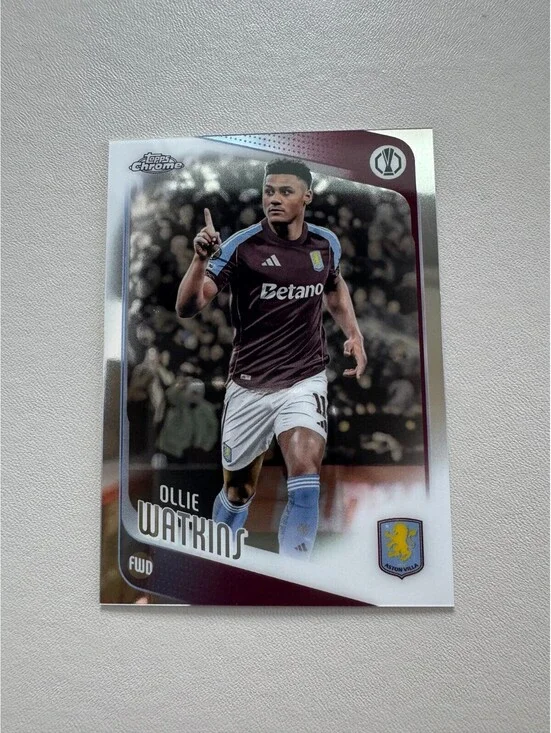 Topps Chrome 2026 UEFA Europa League Ollie Watkins Aston Villa Refractor #124 NM
