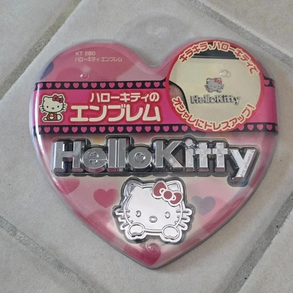 Vintage Hello Kitty Car Emblem Decal Sanrio Japan 2006