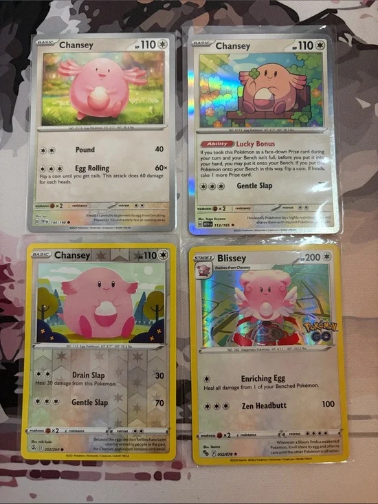 Chansey & Blissey Pokémon Reverse Holo Card Lot 💖 | 4 Cards ✨5/$25✨