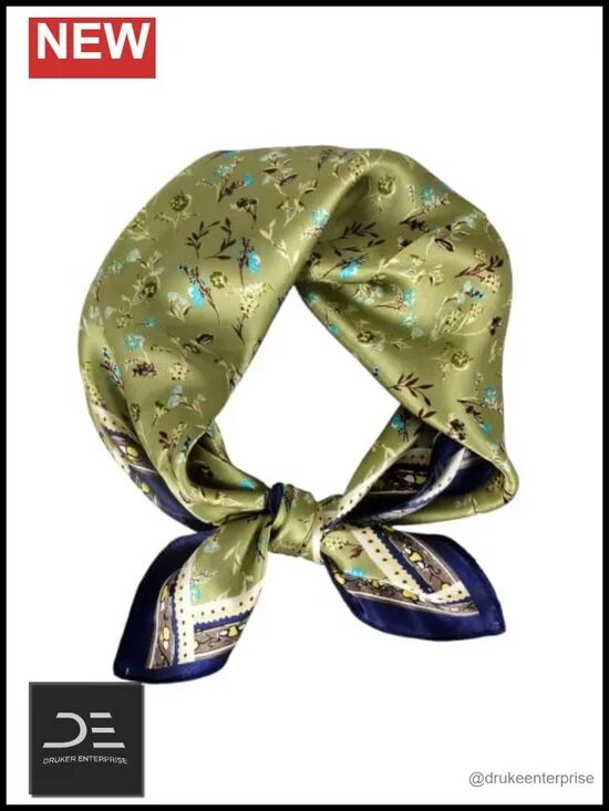 100% Mulberry Silk Lightweight Square Scarf Neckerchief 21