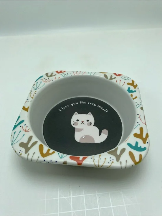 Adorable Melamine Cat Dish