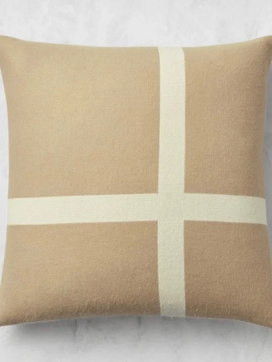 Williams Sonoma Home Cashmere & Wool Equestrian Pillow Cover, Sand