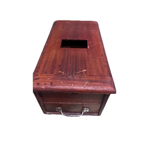 Antique‎  Wood Cash Register Drawer Box Bell Drawer Works - Cha Chings