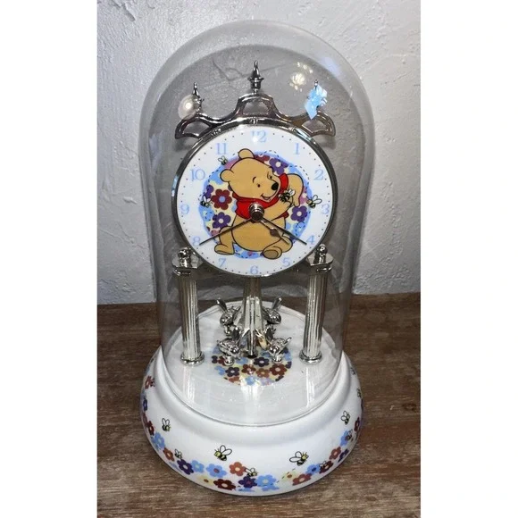 RARE Vtg Disney Winnie The Pooh Honey Bee  Collectable Anniversary Clock-tested