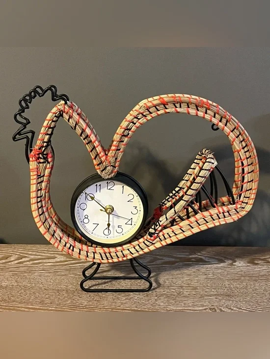 Sweetgrass Rooster Clock