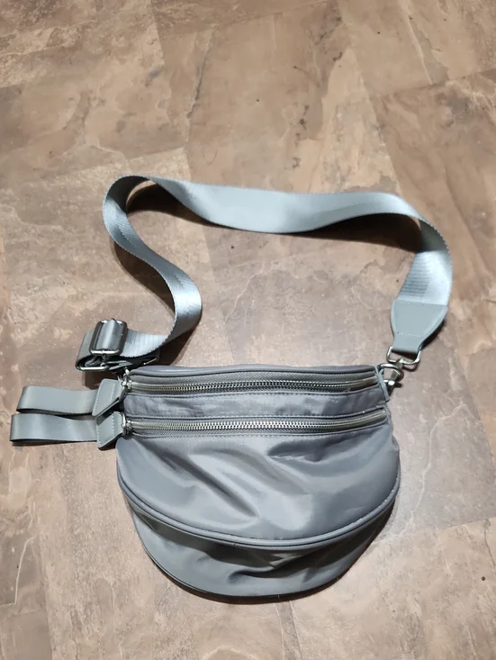 Grace & Lace Gray Crossbody Sling Bag - Minimal Nylon Carry