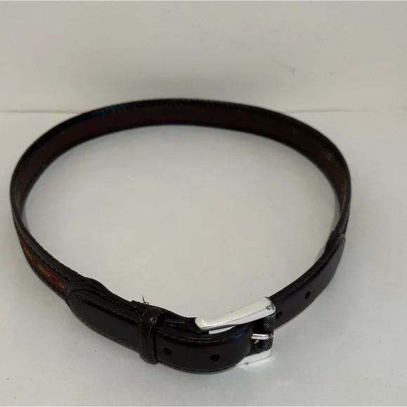 Orvis Size 38 Genuine Leather Western Theme Brown Belt Cowboy