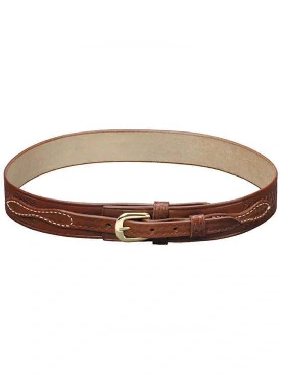 Lands' End Vintage Leather Ranger Belt featuring a distinct double-keeper 44