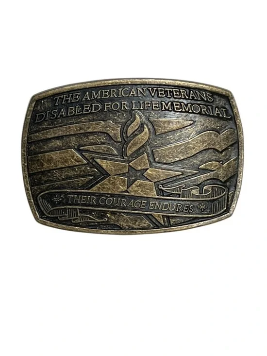 Vintage Belt Buckle American Veterans Disabled Life Memorial
