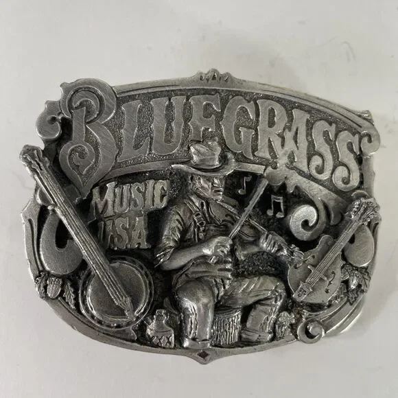 Vintage Bluegrass Music USA Belt Buckle 1982