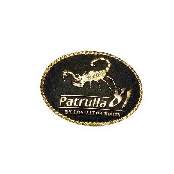 Los Altos Boots Patrulla 81 Scorpion Extra‎ Large Western Belt Buckle