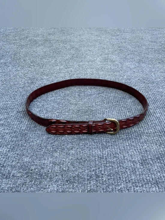 Vintage Genuine Crocodile Hornback Leather Belt